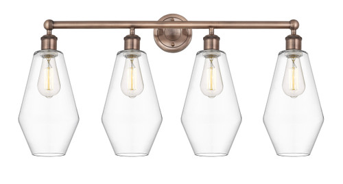INNOVATIONS 616-4W-AC-G652-7 Cindyrella 4 34 inch Bath Vanity Light Antique Copper