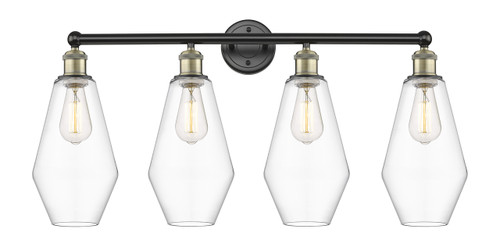 INNOVATIONS 616-4W-BAB-G652-7 Cindyrella 4 34 inch Bath Vanity Light Black Antique Brass