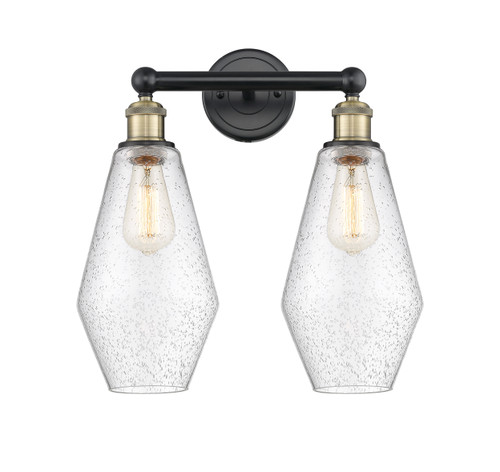 INNOVATIONS 616-2W-BAB-G654-7 Cindyrella 2 16 inch Bath Vanity Light Black Antique Brass