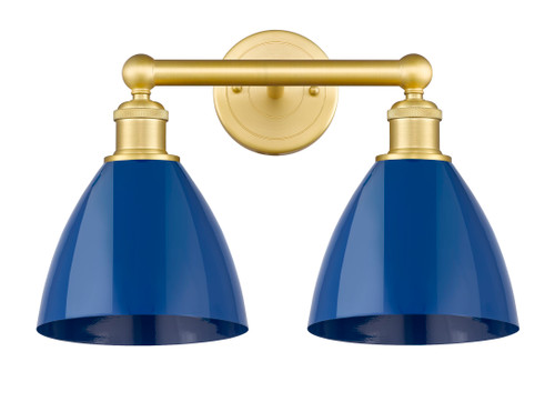 INNOVATIONS 616-2W-SG-MBD-75-BL Edison 2 16.5 inch Bath Vanity Light Satin Gold