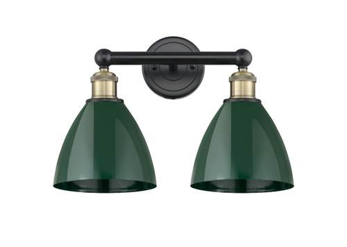 INNOVATIONS 616-2W-BAB-MBD-75-GR Edison 2 16.5 inch Bath Vanity Light Black Antique Brass