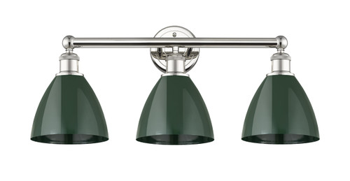 INNOVATIONS 616-3W-PN-MBD-75-GR Edison 3 25.5 inch Bath Vanity Light Polished Nickel