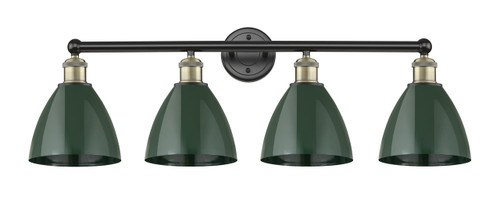 INNOVATIONS 616-4W-BAB-MBD-75-GR Edison 4 34.5 inch Bath Vanity Light Black Antique Brass