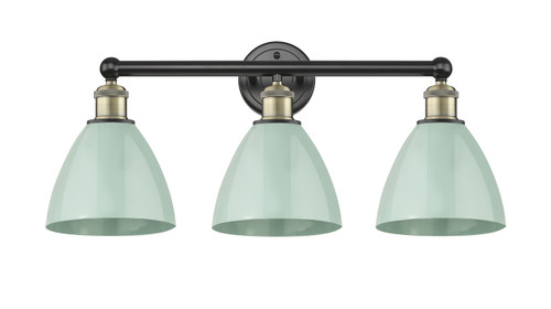 INNOVATIONS 616-3W-BAB-MBD-75-SF Edison 3 25.5 inch Bath Vanity Light Black Antique Brass