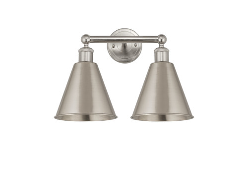INNOVATIONS 616-2W-SN-MBC-8-SN Ballston Cone 2 17 inch Bath Vanity Light Satin Nickel