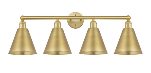 INNOVATIONS 616-4W-SG-MBC-8-SG Ballston Cone 4 35 inch Bath Vanity Light Satin Gold