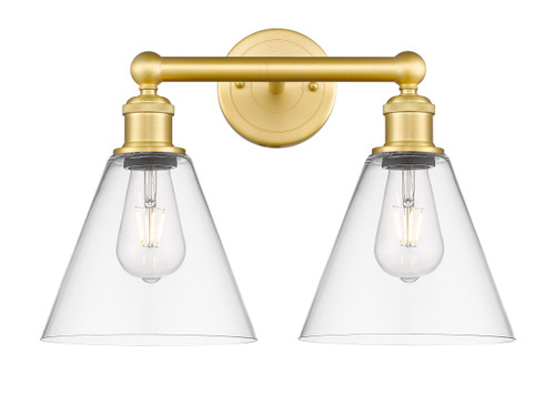 INNOVATIONS 616-2W-SG-GBC-82 Berkshire 2 17 inch Bath Vanity Light Satin Gold