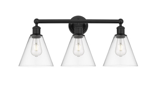 INNOVATIONS 616-3W-BK-GBC-82 Berkshire 3 26 inch Bath Vanity Light Matte Black