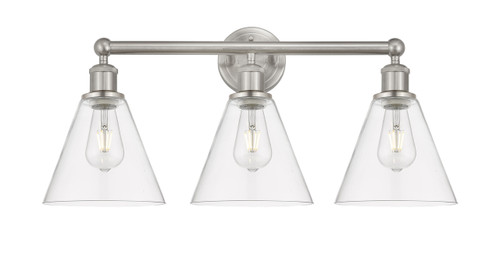 INNOVATIONS 616-3W-SN-GBC-82 Berkshire 3 26 inch Bath Vanity Light Satin Nickel