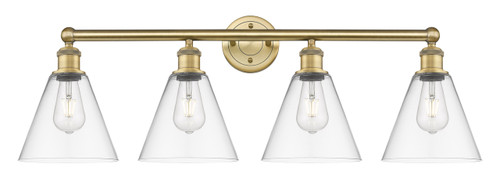 INNOVATIONS 616-4W-BB-GBC-82 Berkshire 4 35 inch Bath Vanity Light Brushed Brass