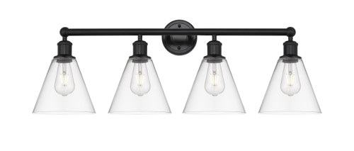 INNOVATIONS 616-4W-BK-GBC-82 Berkshire 4 35 inch Bath Vanity Light Matte Black