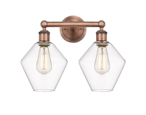 INNOVATIONS 616-2W-AC-G652-8 Cindyrella 2 17 inch Bath Vanity Light Antique Copper