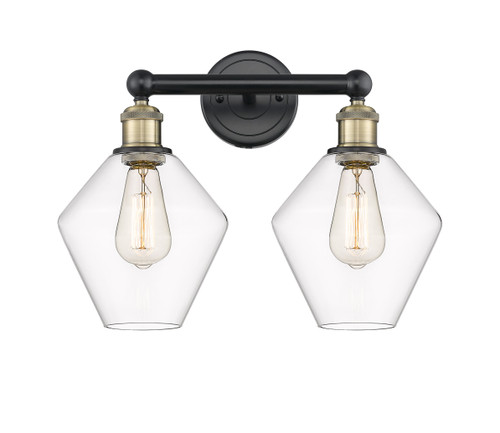 INNOVATIONS 616-2W-BAB-G652-8 Cindyrella 2 17 inch Bath Vanity Light Black Antique Brass