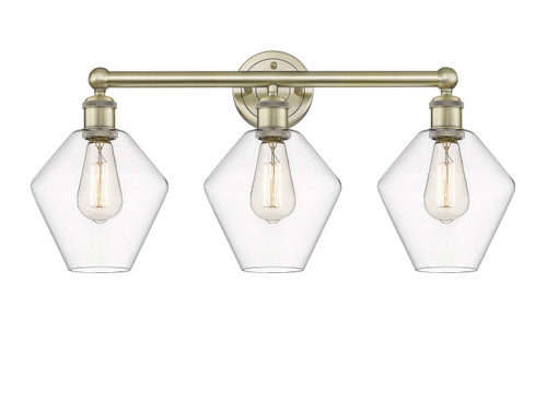 INNOVATIONS 616-3W-AB-G652-8 Cindyrella 3 26 inch Bath Vanity Light Antique Brass
