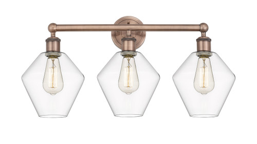 INNOVATIONS 616-3W-AC-G652-8 Cindyrella 3 26 inch Bath Vanity Light Antique Copper