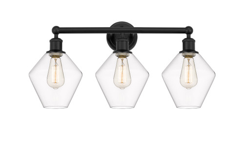 INNOVATIONS 616-3W-BK-G652-8 Cindyrella 3 26 inch Bath Vanity Light Matte Black