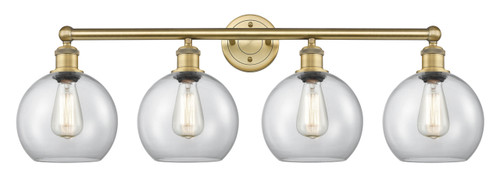 INNOVATIONS 616-4W-BB-G122-8 Athens 4 35 inch Bath Vanity Light Brushed Brass