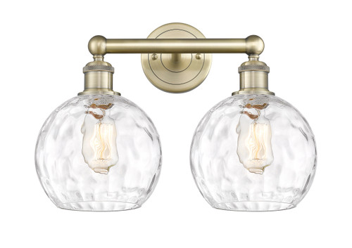 INNOVATIONS 616-2W-AB-G1215-8 Athens Water Glass 2 17 inch Bath Vanity Light Antique Brass