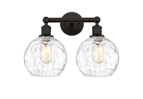 INNOVATIONS 616-2W-OB-G1215-8 Athens Water Glass 2 17 inch Bath Vanity Light Oil Rubbed Bronze