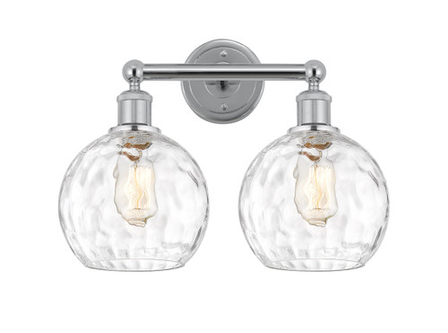 INNOVATIONS 616-2W-PC-G1215-8 Athens Water Glass 2 17 inch Bath Vanity Light Polished Chrome