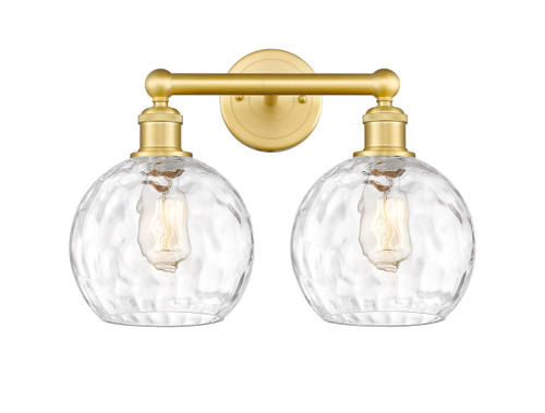 INNOVATIONS 616-2W-SG-G1215-8 Athens Water Glass 2 17 inch Bath Vanity Light Satin Gold