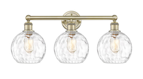 INNOVATIONS 616-3W-AB-G1215-8 Athens Water Glass 3 26 inch Bath Vanity Light Antique Brass