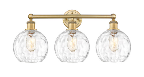 INNOVATIONS 616-3W-BB-G1215-8 Athens Water Glass 3 26 inch Bath Vanity Light Brushed Brass