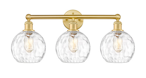 INNOVATIONS 616-3W-SG-G1215-8 Athens Water Glass 3 26 inch Bath Vanity Light Satin Gold