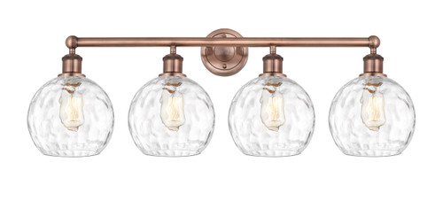 INNOVATIONS 616-4W-AC-G1215-8 Athens Water Glass 4 35 inch Bath Vanity Light Antique Copper