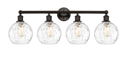 INNOVATIONS 616-4W-OB-G1215-8 Athens Water Glass 4 35 inch Bath Vanity Light Oil Rubbed Bronze