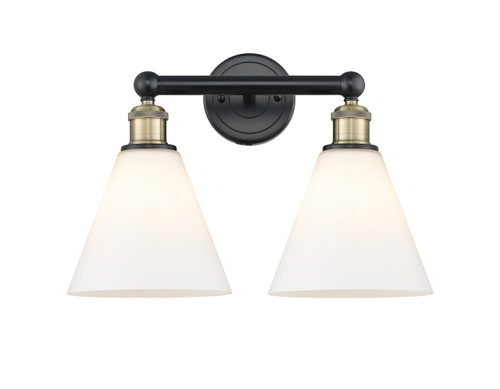 INNOVATIONS 616-2W-BAB-GBC-81 Berkshire 2 17 inch Bath Vanity Light Black Antique Brass