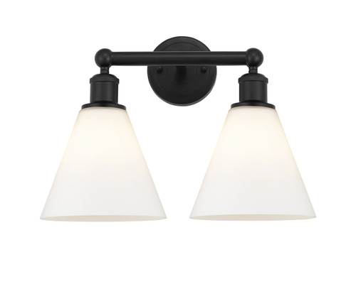 INNOVATIONS 616-2W-BK-GBC-81 Berkshire 2 17 inch Bath Vanity Light Matte Black