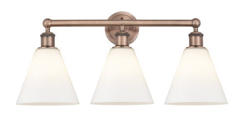 INNOVATIONS 616-3W-AC-GBC-81 Berkshire 3 26 inch Bath Vanity Light Antique Copper