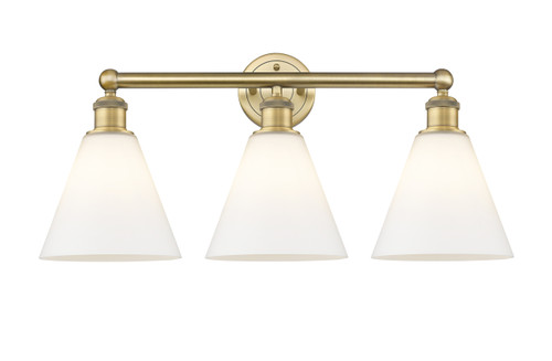 INNOVATIONS 616-3W-BB-GBC-81 Berkshire 3 26 inch Bath Vanity Light Brushed Brass