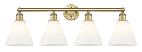 INNOVATIONS 616-4W-BB-GBC-81 Berkshire 4 35 inch Bath Vanity Light Brushed Brass