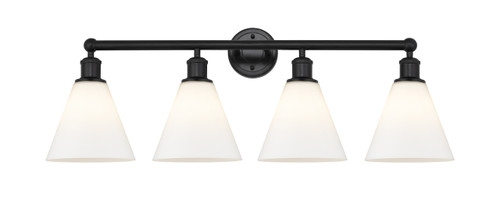 INNOVATIONS 616-4W-BK-GBC-81 Berkshire 4 35 inch Bath Vanity Light Matte Black
