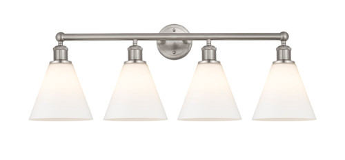 INNOVATIONS 616-4W-SN-GBC-81 Berkshire 4 35 inch Bath Vanity Light Satin Nickel