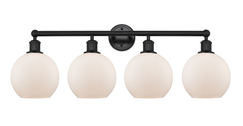 INNOVATIONS 616-4W-BK-G121-8 Athens 4 35 inch Bath Vanity Light Matte Black