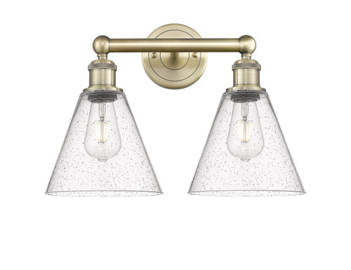 INNOVATIONS 616-2W-AB-GBC-84 Berkshire 2 17 inch Bath Vanity Light Antique Brass