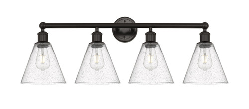 INNOVATIONS 616-4W-OB-GBC-84 Berkshire 4 35 inch Bath Vanity Light Oil Rubbed Bronze