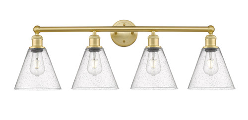 INNOVATIONS 616-4W-SG-GBC-84 Berkshire 4 35 inch Bath Vanity Light Satin Gold