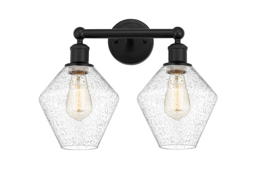 INNOVATIONS 616-2W-BK-G654-8 Cindyrella 2 17 inch Bath Vanity Light Matte Black