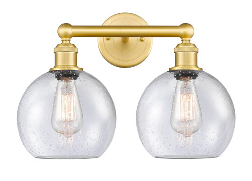 INNOVATIONS 616-2W-SG-G124-8 Athens 2 17 inch Bath Vanity Light Satin Gold