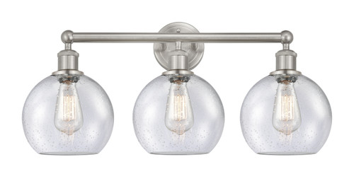 INNOVATIONS 616-3W-SN-G124-8 Athens 3 26 inch Bath Vanity Light Satin Nickel