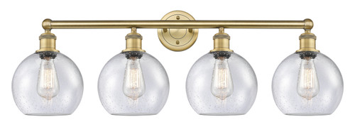 INNOVATIONS 616-4W-BB-G124-8 Athens 4 35 inch Bath Vanity Light Brushed Brass
