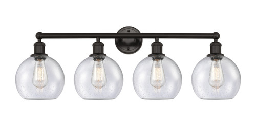 INNOVATIONS 616-4W-OB-G124-8 Athens 4 35 inch Bath Vanity Light Oil Rubbed Bronze