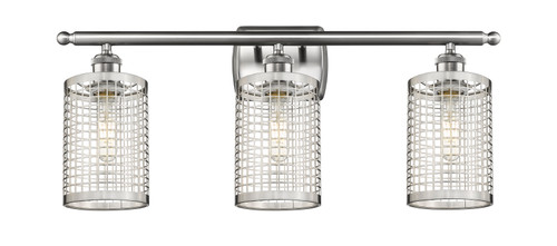 INNOVATIONS 516-3W-SN-M18-SN Nestbrook 3 26 inch Bath Vanity Light Satin Nickel