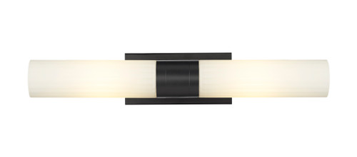 INNOVATIONS 429-2WL-BK-G429-11WH Empire 2 4.5 inch Bath Vanity Light Matte Black