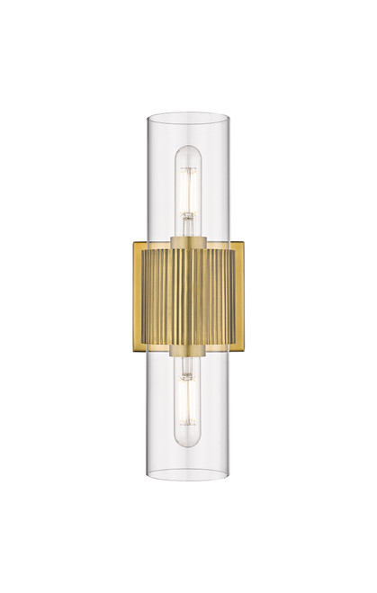 INNOVATIONS 428-2WL-BB-G428-7CL Bolivar 2 5 inch Bath Vanity Light Brushed Brass