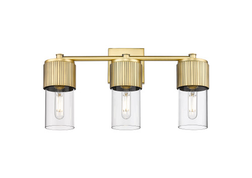 INNOVATIONS 428-3W-BB-G428-7CL Bolivar 3 20.5 inch Bath Vanity Light Brushed Brass
